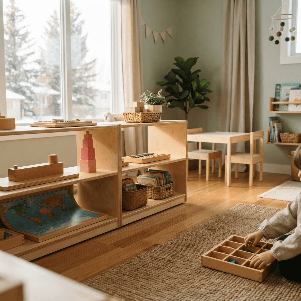 A bright Montessori-inspired learning room